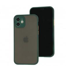 Чехол для iPhone 12 LikGus Totu camera protect оливковый