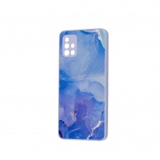 Чехол для Samsung Galaxy A51 (A515) Marble Clouds blue