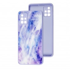 Чехол для Samsung Galaxy A51 (A515) Marble Clouds purple