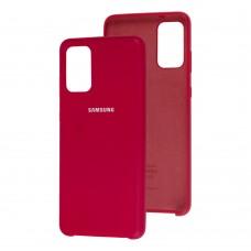 Чохол для Samsung Galaxy S20+ (G985) Silky Soft Touch "вишневий"