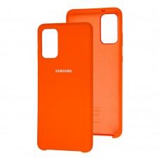 Чехол для Samsung Galaxy S20+ (G985) Silky Soft Touch "оранжевый"