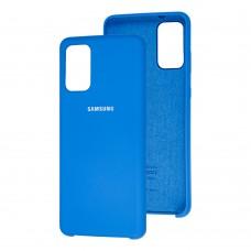 Чехол для Samsung Galaxy S20+ (G985) Silky Soft Touch "голубой"