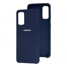 Чехол для Samsung Galaxy S20 (G980) Silky Soft Touch "темно-синий"