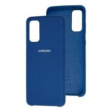 Чехол для Samsung Galaxy S20 (G980) Silky Soft Touch "синий"