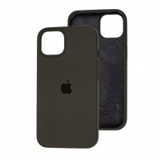 Чехол для iPhone 13 Silicone Full серый / dark olive