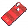 Чехол для Xiaomi Redmi 7 woto с блестками красный