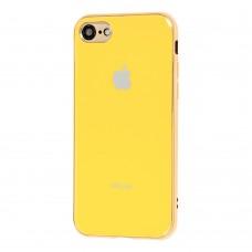 Чехол Silicone для iPhone 7 / 8 case (TPU) желтый