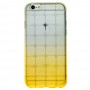 Чохол Cube Series для iPhone 6 квадрат прозоро жовтий