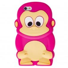 3D чохол Monkey для iPhone 6 малиновий