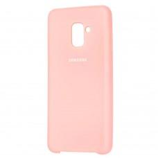 Чехол для Samsung Galaxy A8+ 2018 (A730) Silky Soft Touch розовый 2