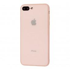 Чохол New glass для iPhone 7 Plus / 8 Plus рожевий пісок