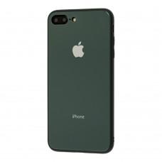 Чохол New glass для iPhone 7 Plus / 8 Plus зелений ліс