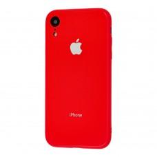 Чохол New glass для iPhone Xr червоний