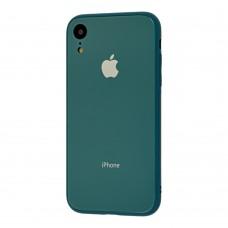 Чохол New glass для iPhone Xr сосновий зелений