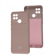 Чехол для Xiaomi Poco С40 Silicone Full camera розовый / pink sand