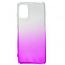 Чехол для Samsung Galaxy A71 (A715) Gradient Design бело-розовый