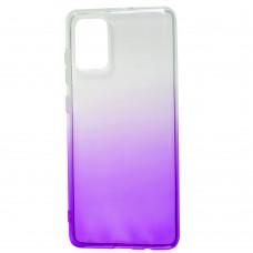 Чехол для Samsung Galaxy A71 (A715) Gradient Design бело-фиолетовый