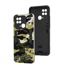 Чехол для Xiaomi Redmi 10C Military armor camouflage khaki