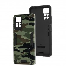 Чехол для Xiaomi Redmi Note 11 Pro Military armor camouflage dark green