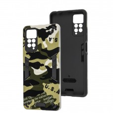 Чехол для Xiaomi Redmi Note 11 Pro Military armor camouflage khaki