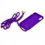 Чохол для iPhone Xr Lanyard with logo violet