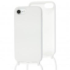 Чехол для iPhone 7 / 8 / SE 20 Lanyard without logo белый