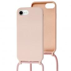 Чохол для iPhone 7 / 8 / SE 20 Lanyard without logo pink sand