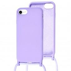 Чохол для iPhone 7 / 8 / SE 20 Lanyard без logo light purple