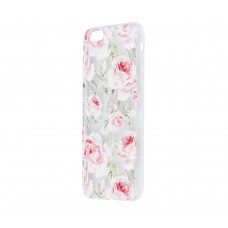 Чехол для iPhone 6 Plus матовый с принтом бабочки и розы