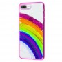 Чохол для iPhone 7 Plus / 8 Plus Colorful Rainbow рожевий