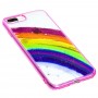 Чехол для iPhone 7 Plus / 8 Plus Colorful Rainbow розовый