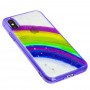 Чохол для iPhone X / Xs Colorful Rainbow фіолетовий