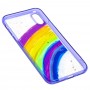 Чохол для iPhone X / Xs Colorful Rainbow фіолетовий