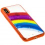 Чехол для iPhone X / Xs Colorful Rainbow красный