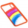 Чохол для iPhone X / Xs Colorful Rainbow червоний
