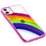 Чохол для iPhone 11 Colorful Rainbow рожевий