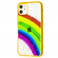 Чехол для iPhone 11 Colorful Rainbow оранжевый