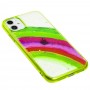 Чехол для iPhone 11 Colorful Rainbow зеленый