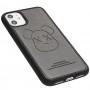 Чохол для iPhone 11 Kaws leather чорний