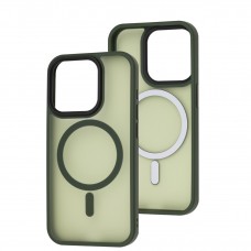 Чехол для iPhone 15 Pro WAVE Matte Insane MagSafe green