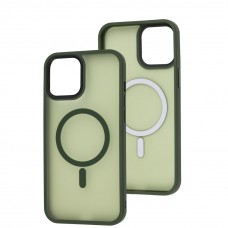 Чохол для iPhone 12 Pro Max WAVE Matte Insane MagSafe green
