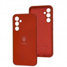Чохол для Samsung Galaxy A54 (A546) Silicone Full Тризуб червоний