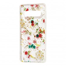 Чехол для Samsung Galaxy S10 (G973) Flowers Confetti "полевые цветы"