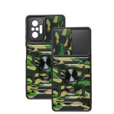 Чехол для Xiaomi Redmi Note 10 Pro Serge Ring Armor ударопрочный army green