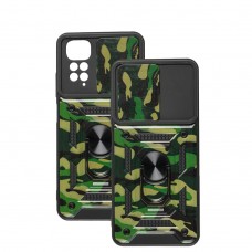 Чехол для Xiaomi Redmi Note 11 / 11s Serge Ring Armor ударопрочный army green