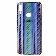 Чехол для Samsung Galaxy A10s (A107) Carbon Gradient Hologram черный