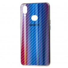 Чохол для Samsung Galaxy A10s (A107) Carbon Gradient Hologram синій