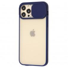 Чехол для iPhone 12 Pro LikGus Camshield camera protect синий