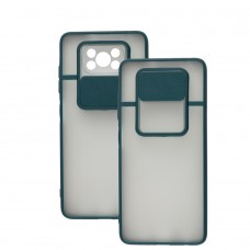 Чехол для Xiaomi Poco X3 LikGus Camshield camera protect зеленый
