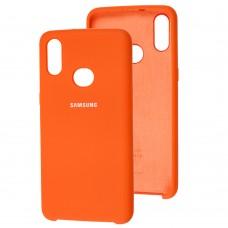 Чехол для Samsung Galaxy A10s (A107) Silky Soft Touch оранжевый